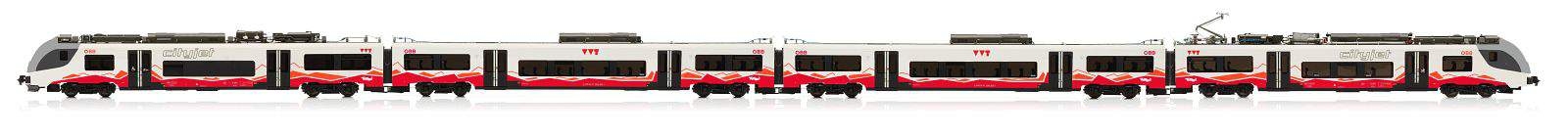 Jägerndorfer JC19602 - H0 - 4-tlg. Triebzug Rh 4748 Desiro Tirol, ÖBB, Ep. VI - AC-Sound